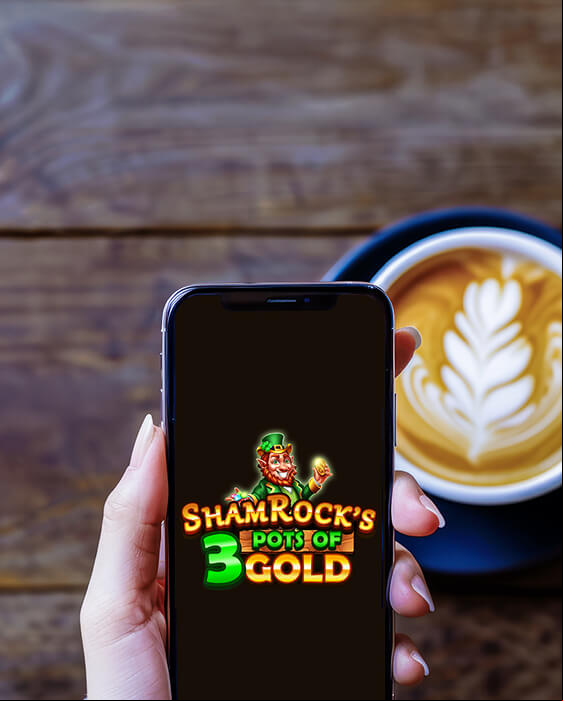 A phone with the Shamrock's pot of gold logo